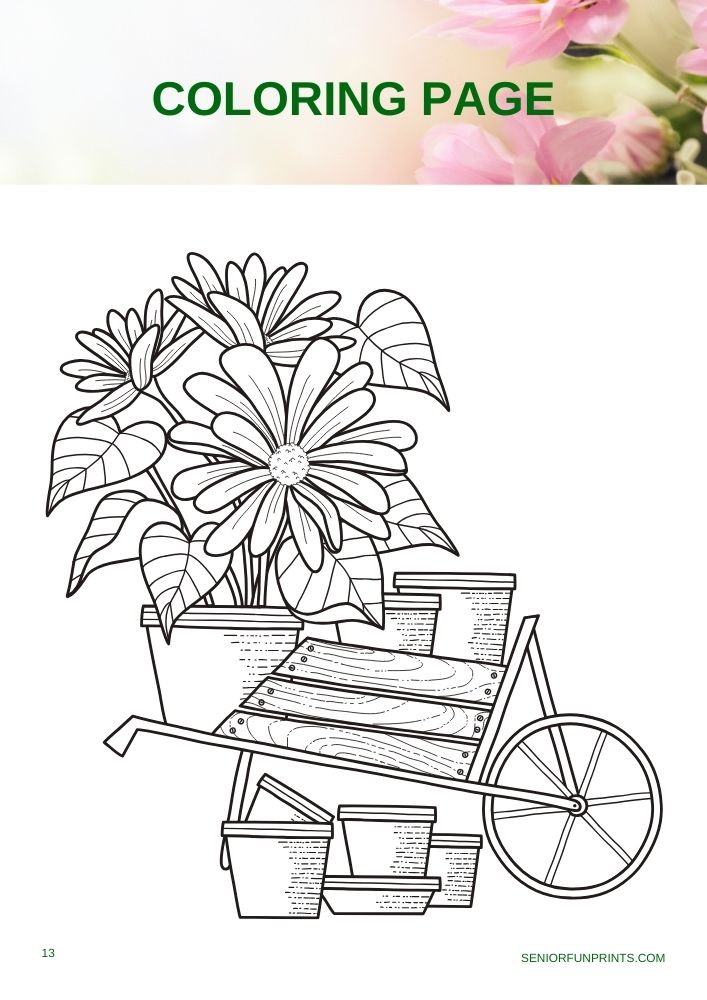 Demo printable - Gardening theme - seniorfunprint.com